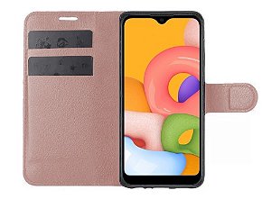 Capa Carteira para Samsung A01 - Rose CPC-SAMA01-RSE