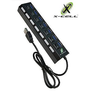 Hub USB 3.0 - 7 Portas - XC-HUB-7 - X-Cell