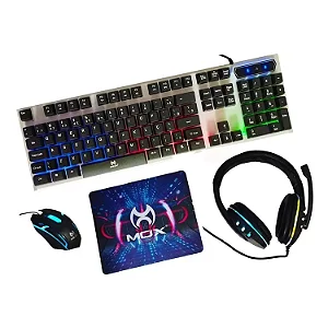Kit Gamer Teclado Mouse Fone Mousepad 4 em 1 Mox MO-KM700