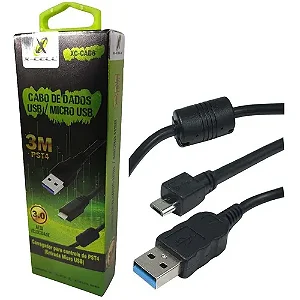 Cabo De Dados Usb X Mini Usb V3 Para Controle Ps4 3M X-cell Xc- CAB6