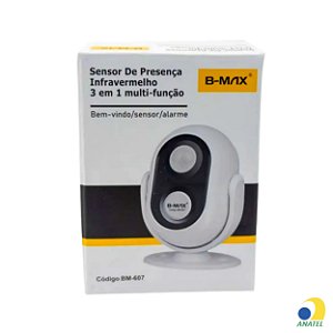 Sensor presença infravermelho 3 em 1 B-max BM-607