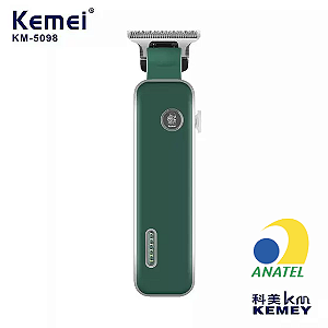 Barbeador Elétrico Kemei KM-5098 Aparador De Barba E Cabelo