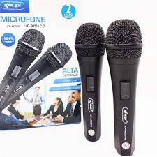 Microfone Com Fio Duplo Profissional Modelo KP-M0015