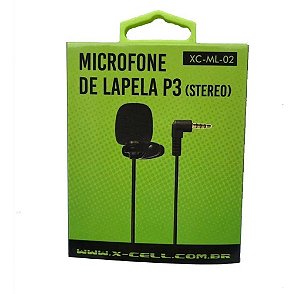 Microfone De Lapela P3 ( STEREO) Xcell-XC-ML-02