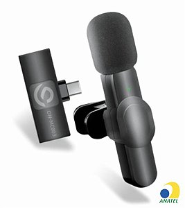 Microfone de Lapela sem Fio Conexão para Smartphone  ON-MC803