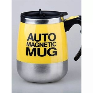Caneca Elétrica Magnética Automática Mistura Shake Café Chá- Amarelo