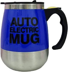 Caneca Elétrica Magnética Automática Mistura Shake Café Chá- Azul