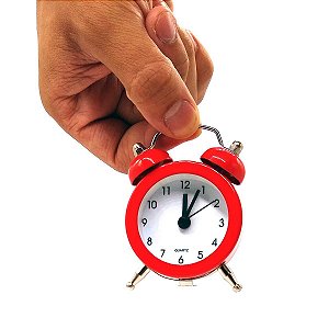 Mini Despertador Antigo Clock-Vermelho