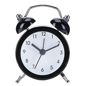 Mini Despertador Antigo Clock-Preto