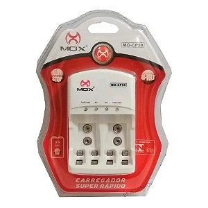 Carregador De Pilhas Baterias Bi-volt Pilha AA/AAA/BATERIA 9V Mox Mo-CP50