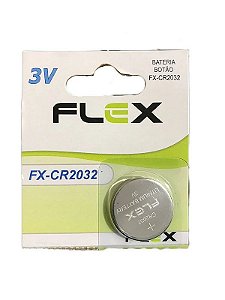 Bateria Botão Lítio Flex  Cartela Com 5 Unidades - FX-CR2032