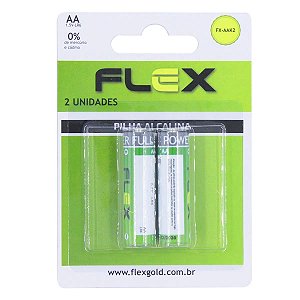 Pilha Alcalina Cartela C/ 2 Flex-FX-AAK2