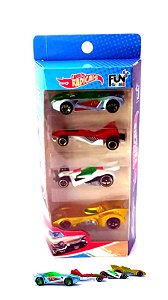 Brinquedo kit de 4 Carrinhos Metal Corrida Carros Radicais Miniatura Veloz / Carros Radica