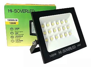 Refletor Led 100w Holofote Bivolt Prova Dágua IP67 Frio