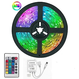 Kit Fita de Led 5M 4,8W 12V- IP65 Com Fonte  -LEY-5050