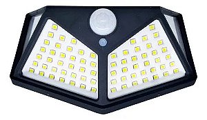 Luminária Solar 100 Leds Com Sensor De Presença e Movimento Fotocélula Sem Fio à Prova D' Água CL-100 - N/D