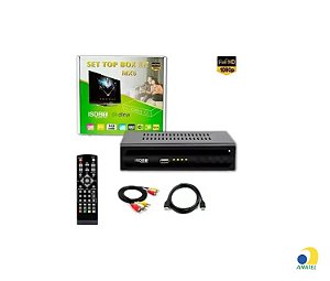 Conversor digital TV sinal digital isdb-t set top box full HD hdmi Com Usb - Set Box