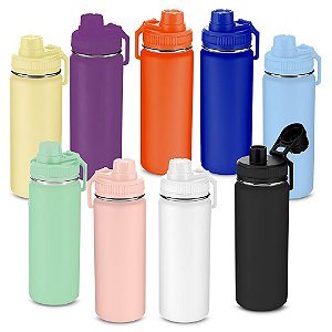 Garrafa Térmica 800ml Com Alça e Suporte Silicone LYF-03