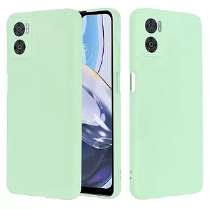 Capa de Silicone para Motorola E22 - Verde Menta