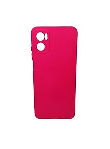 Capa de Silicone para Motorola E22 - Rosa