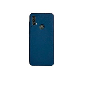Capa de Silicone para Motorola E20 - Azul Marinho