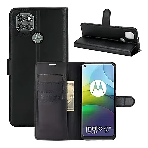 Capa Carteira para Motorola G9 Power - Preto