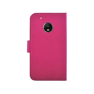 Capa Carteira Motorola G5 Plus - Rosa Pink