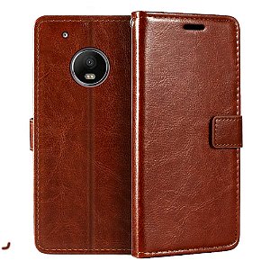 Capa Carteira Motorola G5 Plus - Marrom  CPC-MTG5P-MR