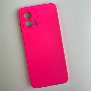 Capa de Silicone para Motorola G53 - Rosa Pink