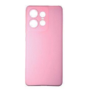 Capa Silicone Aveludada Motorola Edge 50 Pro - Rosa