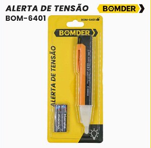 Caneta de Detectora de Corrente Elétrica Alerta de Tensão até 1000v Bip Sonoro e Luz LED BOM-6401