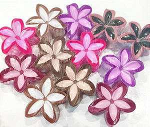 Presilha Piranha Flor Grande Primavera Flora 2 Cores 1545