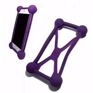 Capa de Celular Silicone com Bolinha Anti-Impacto Case Capinha Universal - Roxo