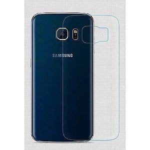 Película de Gel Silicone Flexível Para o Verso Cobre Toda a Parte Traseira do Aparelho Samsung S6 Edge Back -Transparent