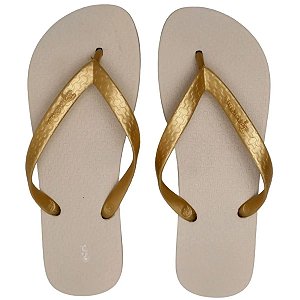 Chinelo Ipanema Clássica 06466-Bege-Ouro