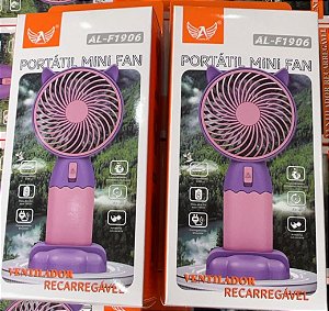 Mini Ventilador De Mesa Portátil Recarregável   AL-F1906