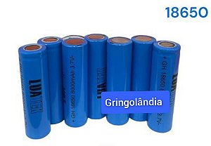 Bateria Recarregavel 18650 8000mah 3,7V Alta Duração Lanterna