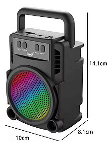 Caixa de Som Portátil Bluetoot com LED AL-1360