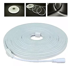 Fita Led 5m Neon Verde Alto Brilho Flexível 12V-Branco