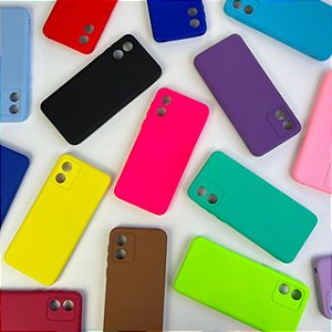 Capa Silicone Aveludada Motorola E13 Cores Diversas