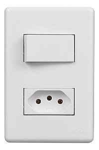 1 Interruptor + 1 Tomada De Energia Bivolt SU-103