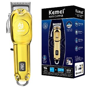 Maquina De Cortar Cabelo Profissional Recarregável KM-2628