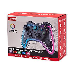 Controle Transparente Bluetooth Com LED Para P3, P4, PC, Not, TV, IOS LH-3