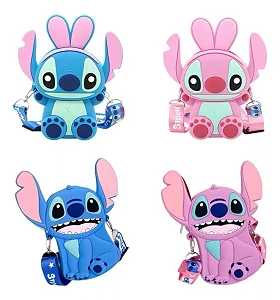 Mini Bolsinhas Personagens Disney Em Silicone Fofo