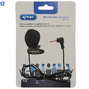 Microfone Lapela Com Fio (Knup) KP-911