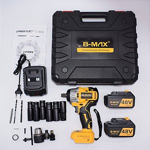 Parafusadeira de Impacto 48V 2 Baterias 12000MAH BM-DZ13