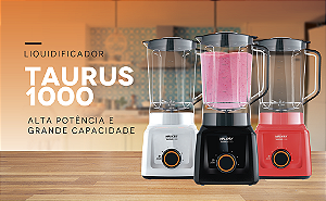 Liquidificador Mallory Taurus 1000 Com 4 Velocidades - 900W de Potência - Jarra de 3,1L - PR 220 Volts B91202312