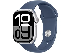 Apple Watch Series 10 GPS Caixa Prateada de Alumínio 42mm Pulseira Esportiva