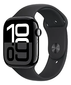 Apple Watch Series 10 GPS Caixa Preta Brilhante de Alumínio 46mm