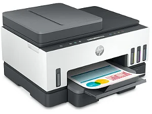 Impressora Multifuncional HP Smart Tank 754 Tanque de Tinta Colorida Wi-Fi Scanner Duplex, Bluetooth. Funções: Imprimi